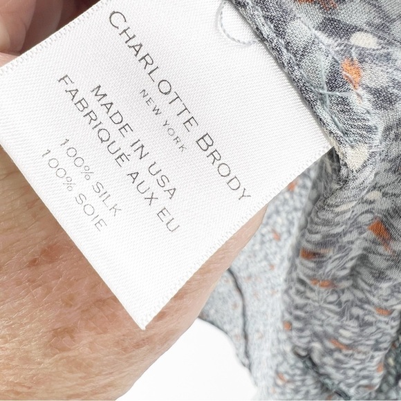 ✅ CHARLOTTE BRODY 100% SILK LONG SLEEVE BLOUSE SIZE SMALL - Picture 5 of 9